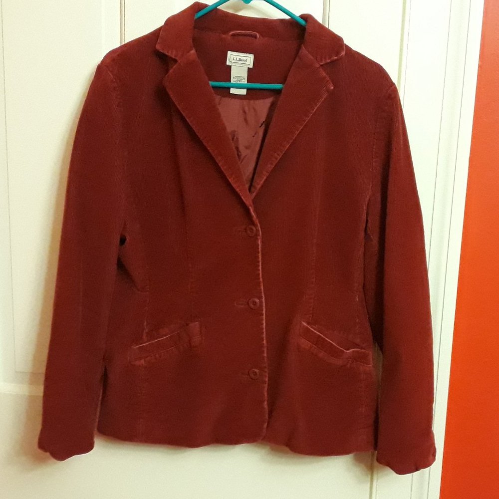 LLBean Corduroy lined Blazer Sz M